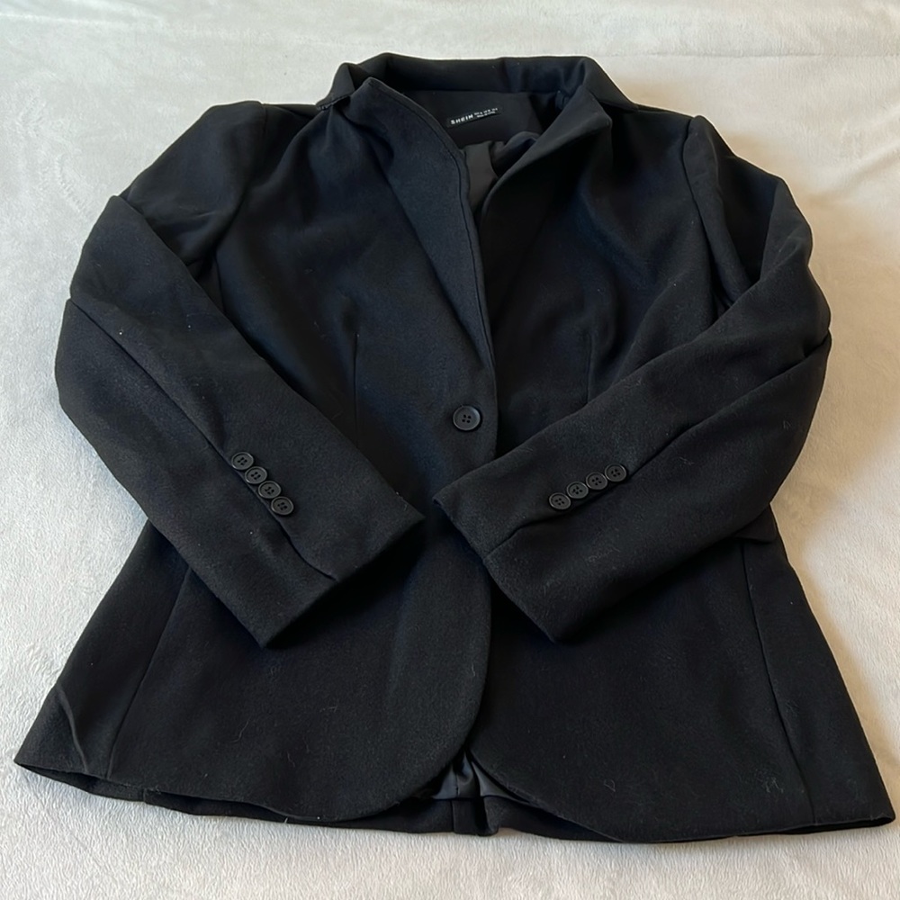 Single Button Wool-Like Blazer Size Medium - image 1